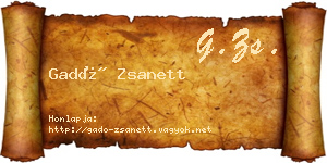 Gadó Zsanett névjegykártya