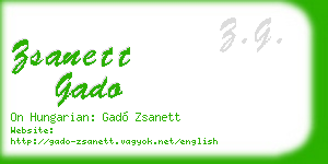 zsanett gado business card